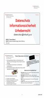 Vorschau Folienskriptum: Datenschutz, Informationssicherheit, Urheberrecht